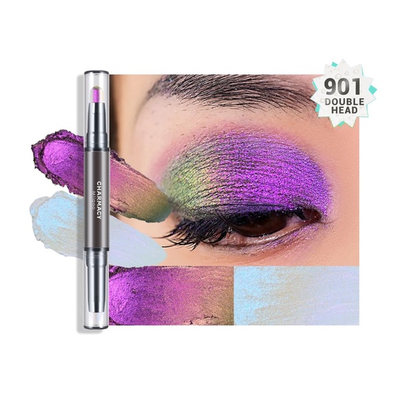 CHARMACY Double Headed Eyeshadow Highlighter Stick #901 Metallic - Picture 2 of 3